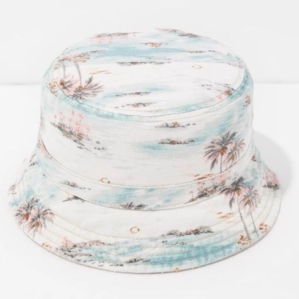American Eagle AEO AE Reversible Palm Trees Bucket Hat Women’s OSFM